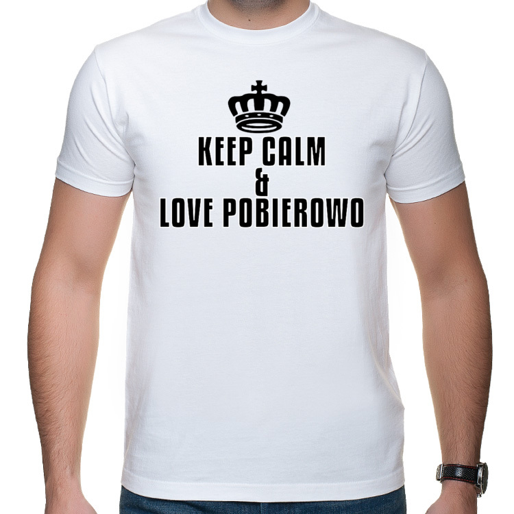 Keep calm and love Pobierowo - koszulka z nadrukiem