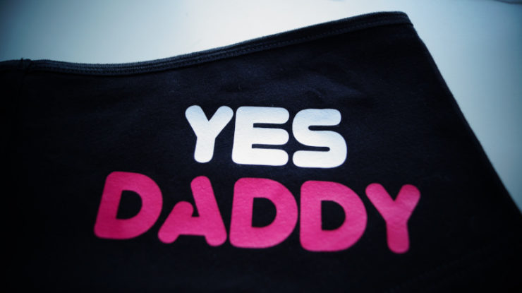 Yes Daddy - majtki bokserki damskie z nadrukiem