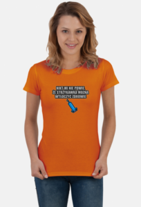 T-shirt antyszczepionkowy - Nikt mi nie powie, że strzykawką można wtłoczyć zdrowie - nadruk na koszulce