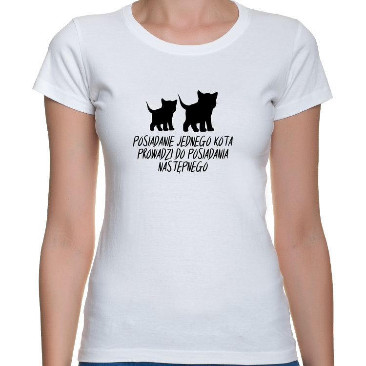 Posiadanie kota - charytatywna bluzka damska z nadrukiem - Sklep internetowy POMAGAM