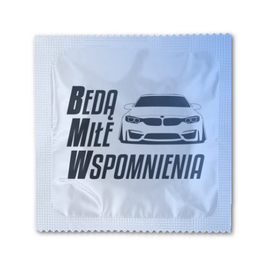 Prezerwatywy BMW z nadrukiem BędąMiłeWspomnienia