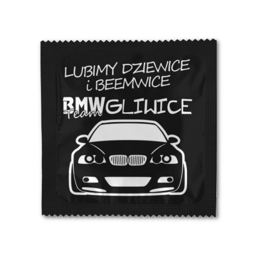 GADŻET - Prezerwatywy z indywidualnym nadrukiem UV BMW Team Gliwice
