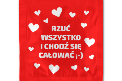 Rzuć wszystko i chodź się całować - GADŻET - personalizowane prezerwatywy reklamowe z Twoim nadrukiem