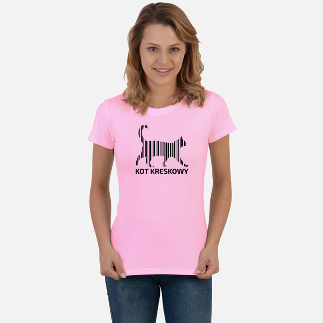 Kot kreskowy - koszulka damska z nadrukiem