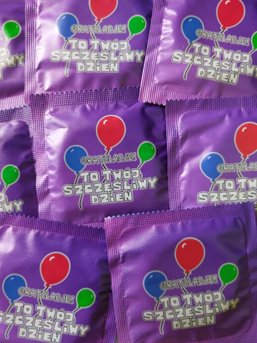 Prezerwatywy z nadrukiem Gratulacje! To Twój szczęśliwy dzień!
