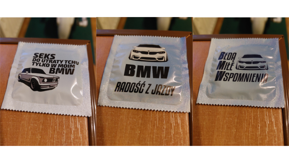 Prezerwatywy z nadrukiem BMW