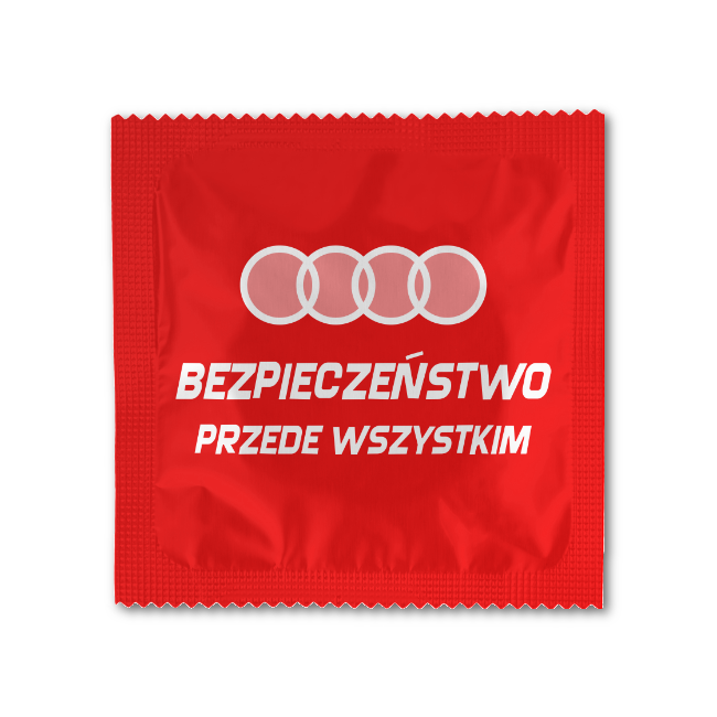 Prezerwatywy z nadrukiem Audi - Bezpieczeństwo przede wszystkim