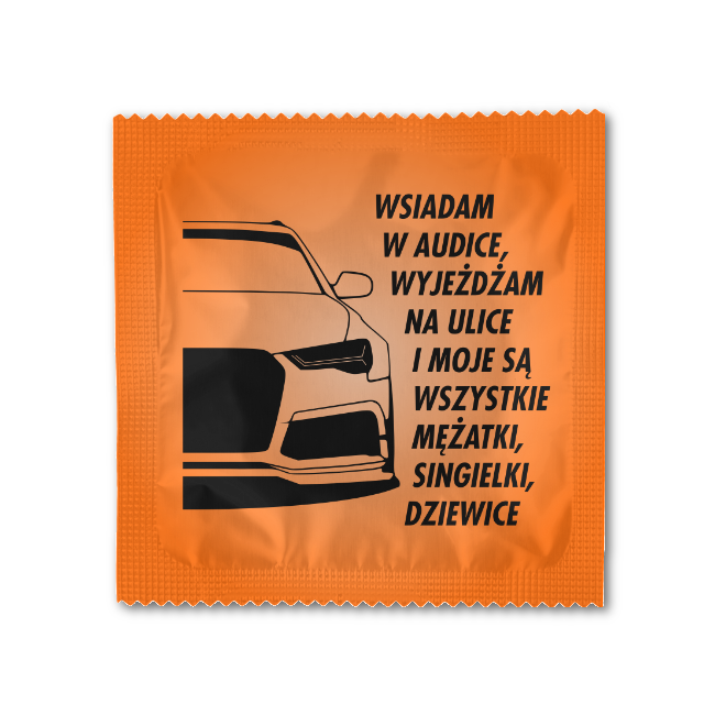 Prezerwatywy z nadrukiem Audi - Mężatki, Singielki, Dziewice