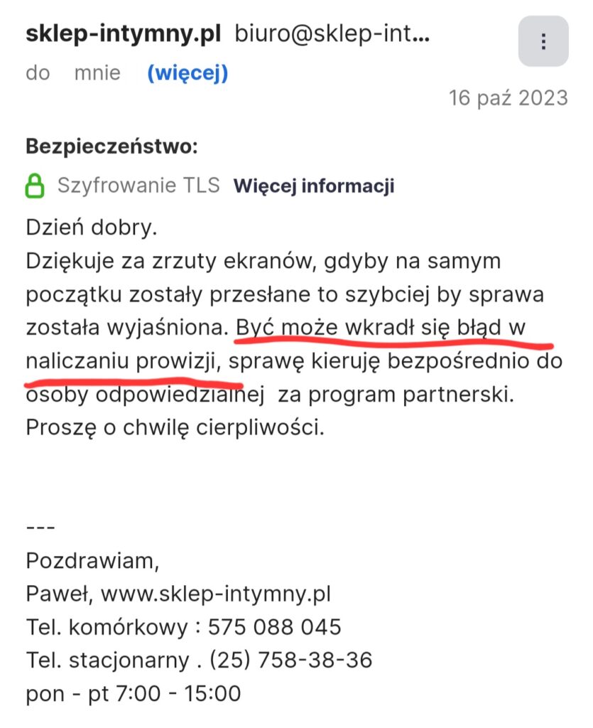 Prowizyjny program partnerski Sklep-intymny.pl - Recenzja