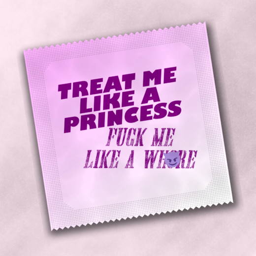 Personalizowane prezerwatywy z nadrukiem Treat me like a princess