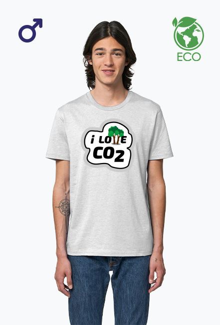 i Love CO2 - koszulka męska ECO z nadrukiem