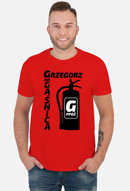 GRZEGORZ - G jak gaśnica! - t-shirt / koszulka z nadrukiem